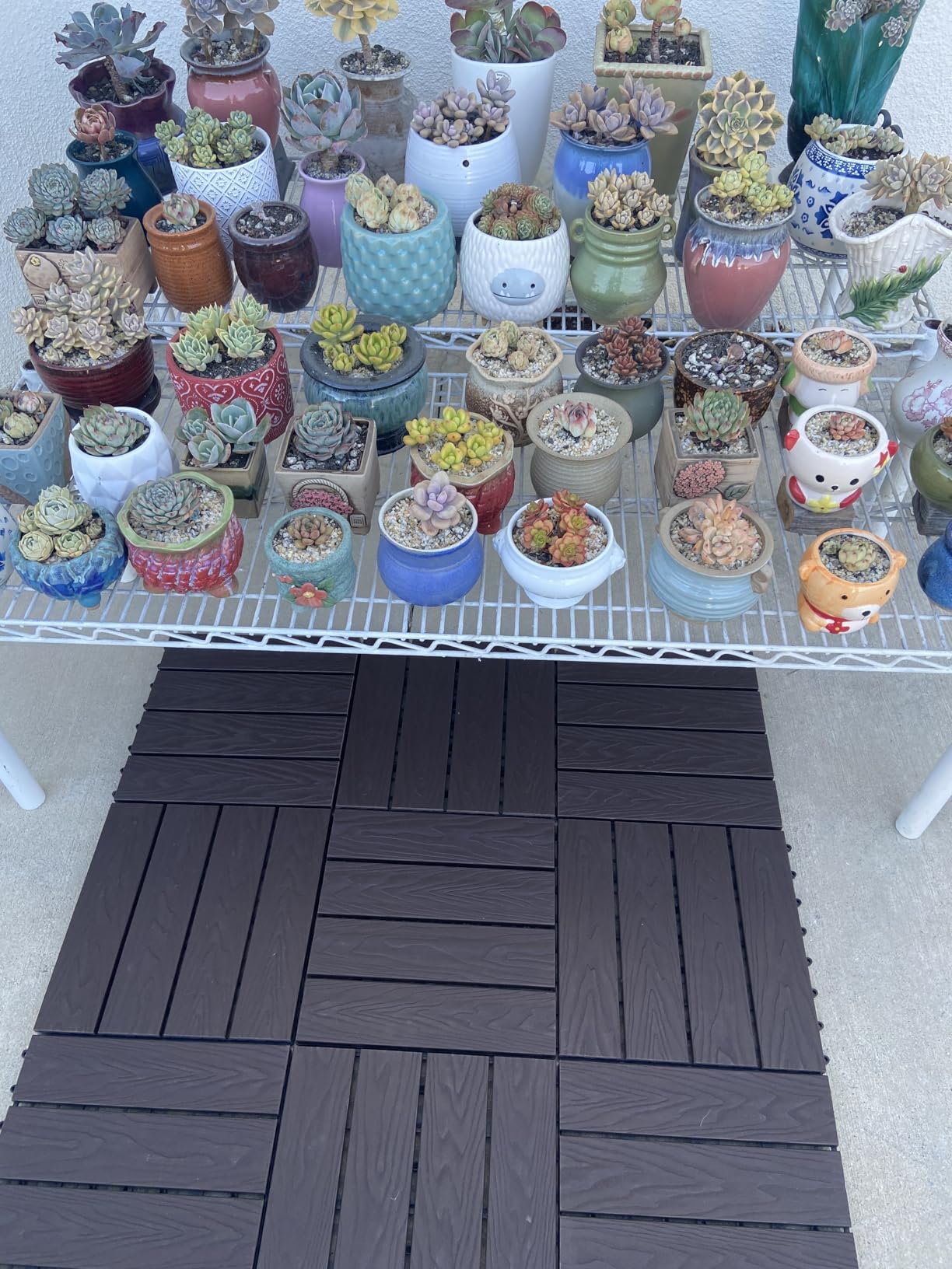Polymer Interlocking Composite Deck Tiles Outdoor(10Pcs,Natural) customer photo 2