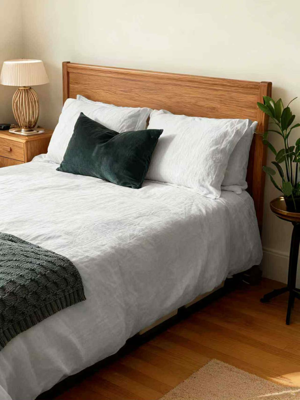 100% Linen Duvet Cover Set King Size, Durable Comforter Cover | Soft & Breathable for Hot Sleepers, Moisture Wicking, Hidden Zipper Closure & Corner Ties - 3 Piece, Linen customer photo 2