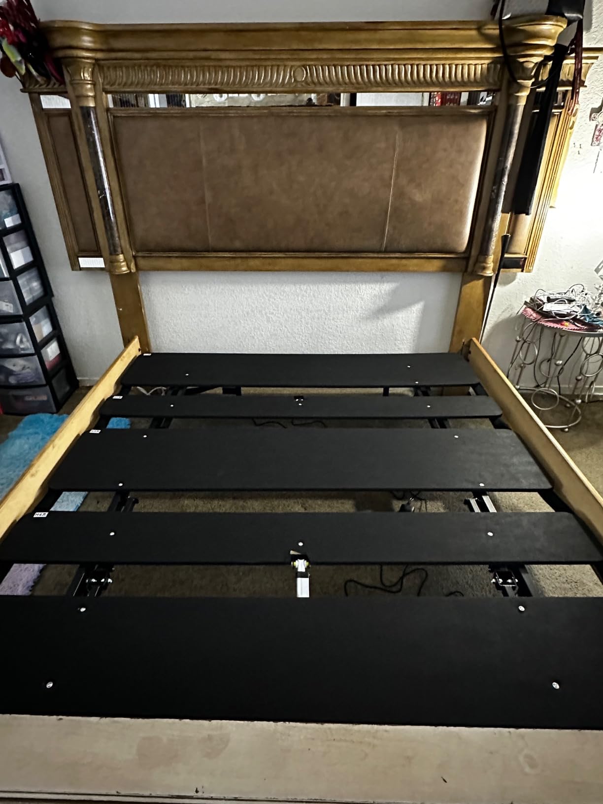 Mixcous Full Size Adjustable Bed with Remote and USB Ports, Quiet Motor | Heavy Duty 750lbs Capacity Bed Frame for Elderly Back Pain Relief, Foldable Design, Mattress Friendly Adjustable Base customer photo 1