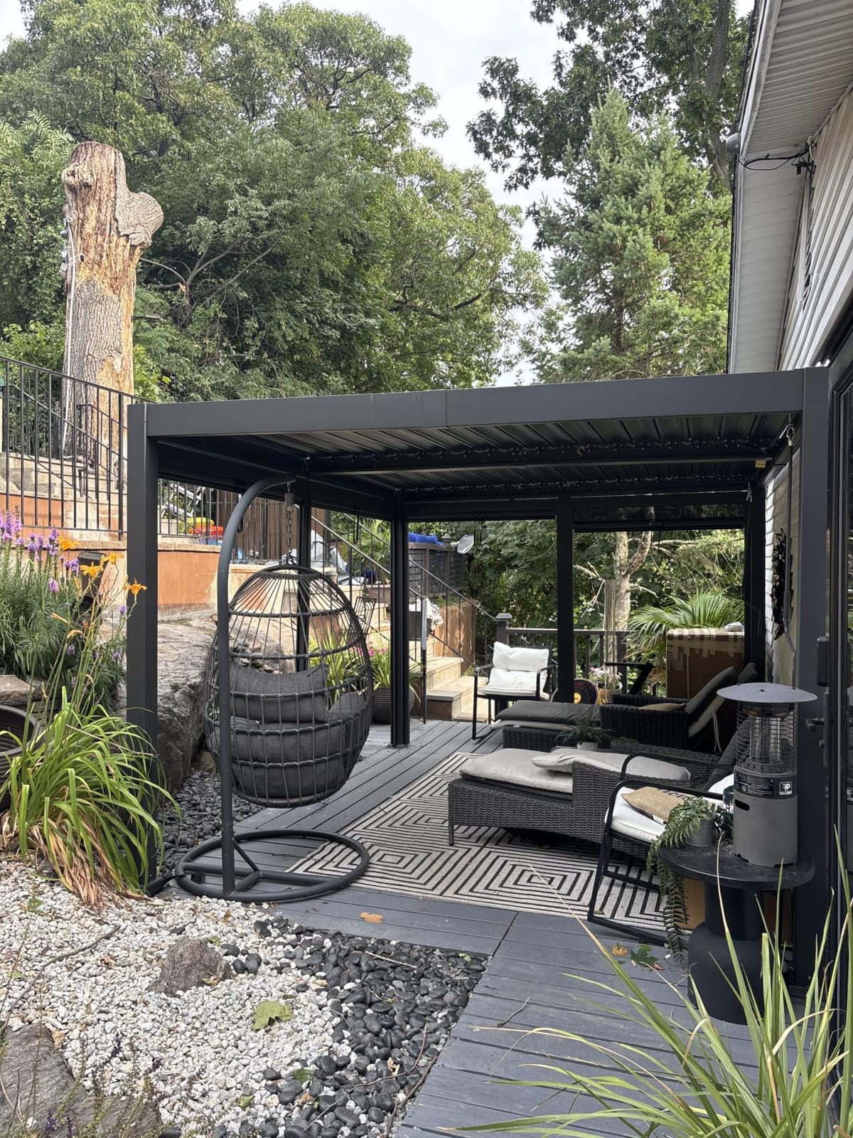 AirWire 12'x16' Louvered Pergola All-Aluminum Gazebo Dark Gray customer photo 2