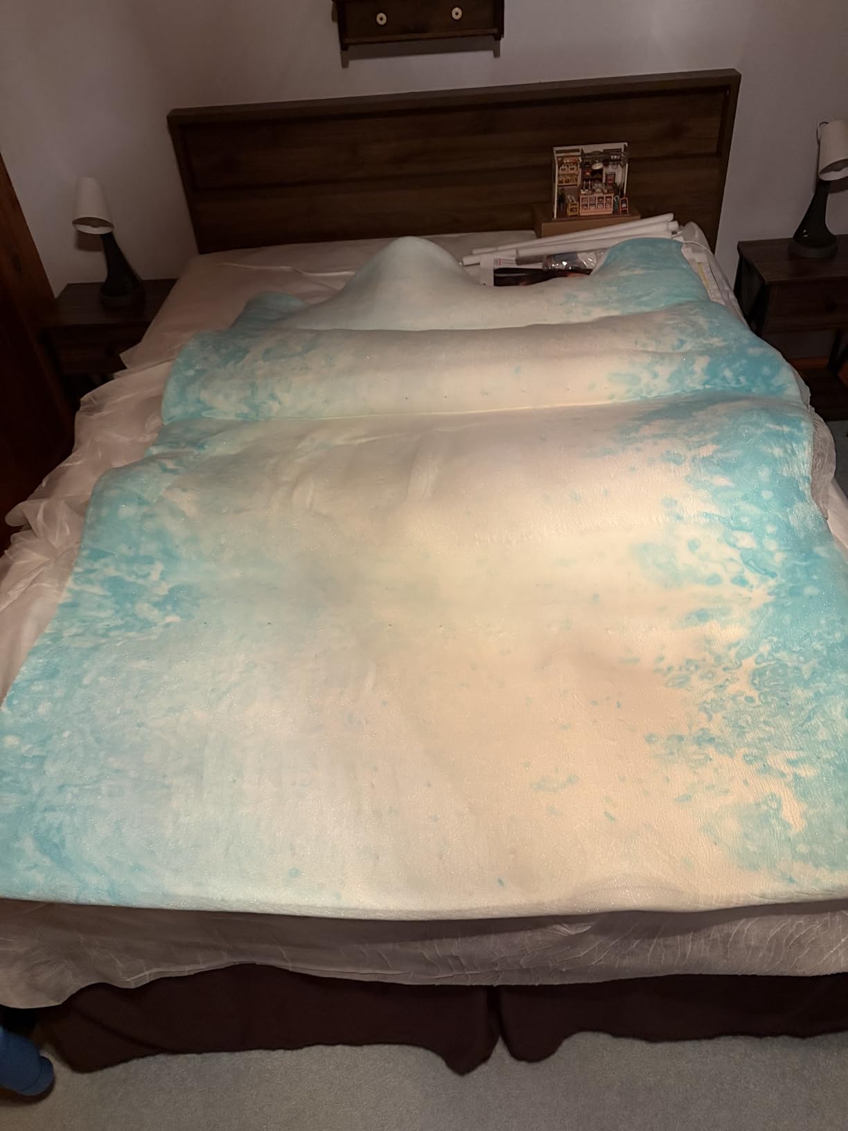 OLIXIS 3 Inch Queen Cooling Gel Infused Memory Foam Mattress Topper Bed Pad | CertiPUR-US Certified, Soft Ventilated Pressure Relieving Bed Pad in a Box, Plush Overlay for Dorm, RV, Camper & Sleeper Sofa customer photo 1