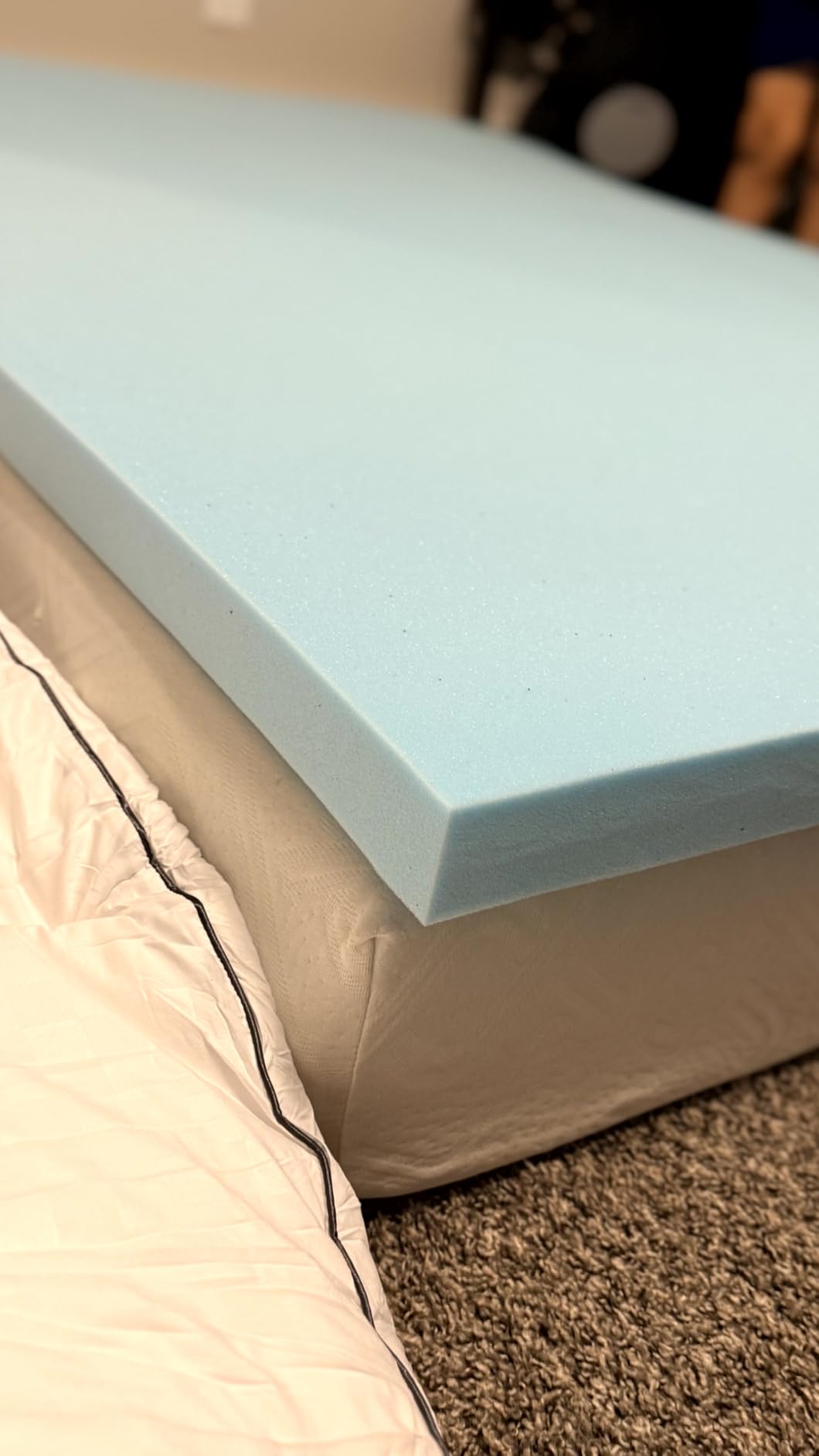 Dual Layer Memory Foam Mattress Topper, Queen Mattress Pad, 4 Inch | 2