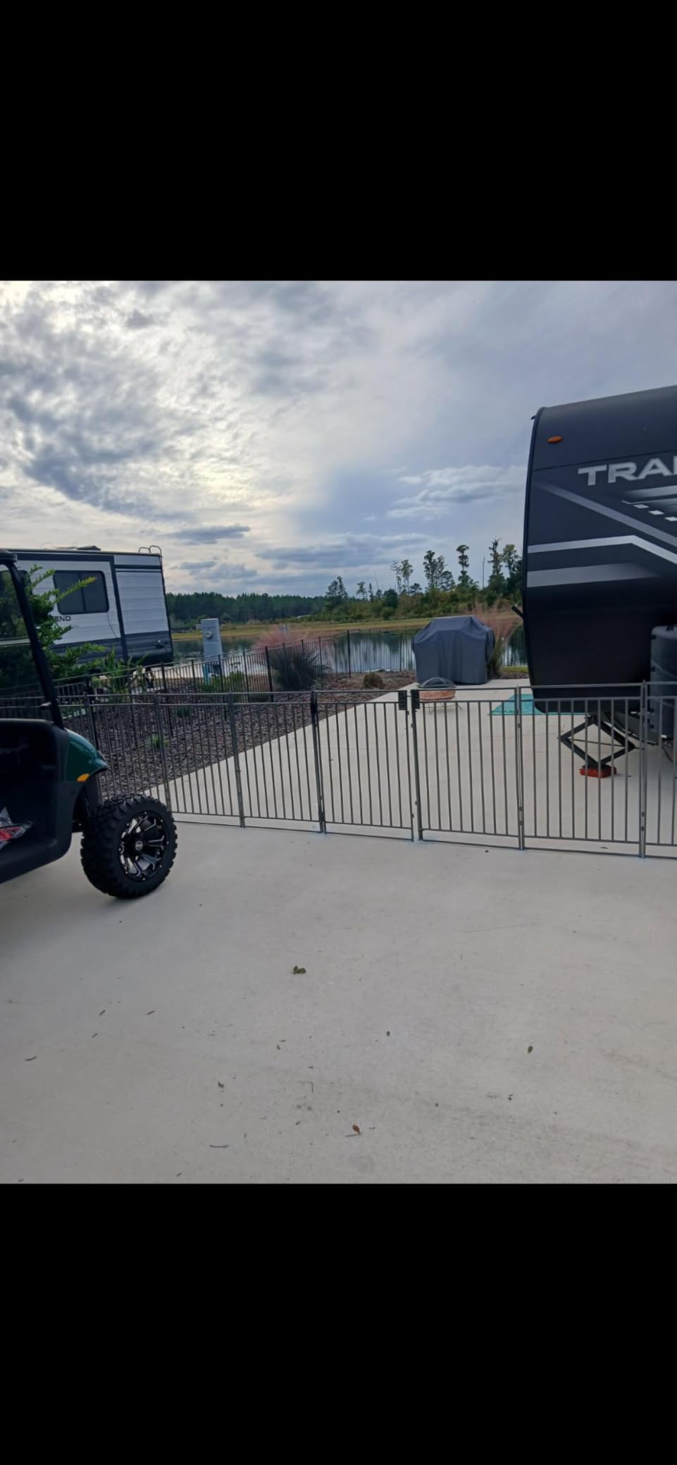 18ft (L) × 47in (H), 7 Panels & 1 Gate Removable Pool Fence, Robust In-Ground Safety Fence for Pools, Pets & Children, Weatherproof Metal Pool Fence with Secure Latch customer photo 1