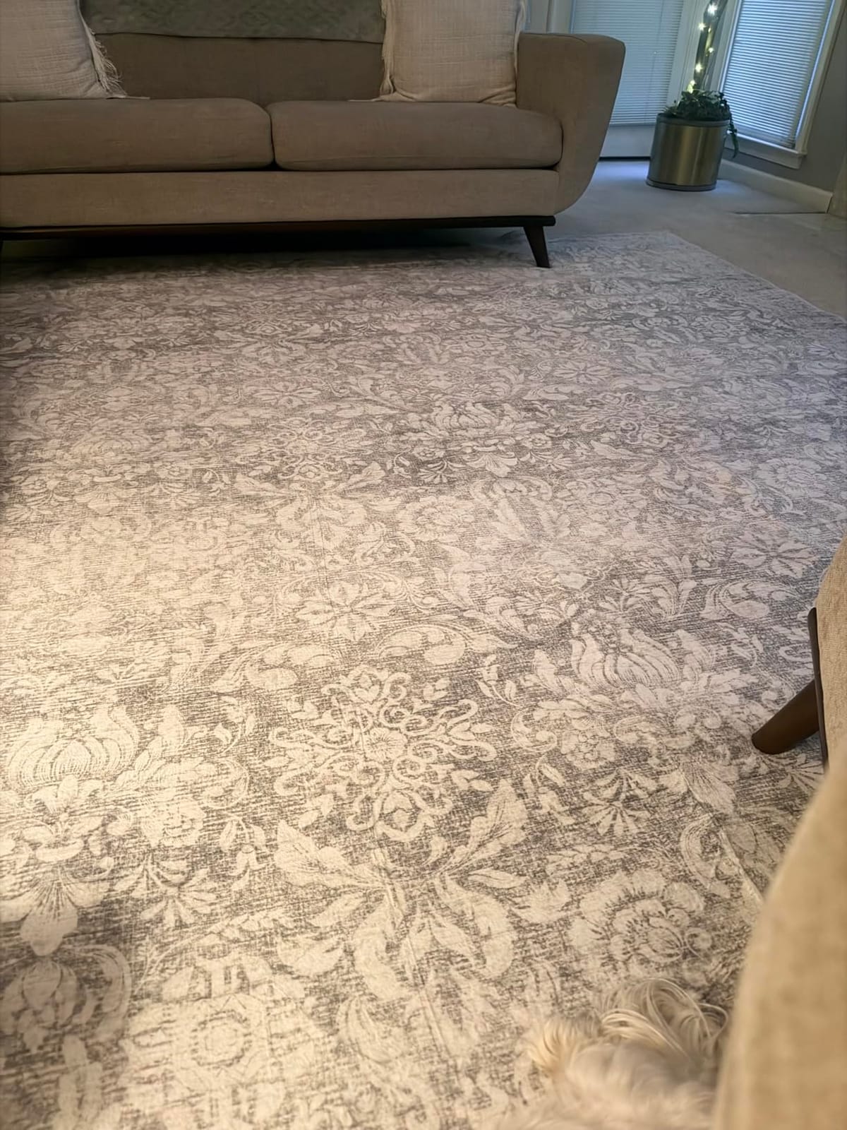 PureCozy Beige 8x10 Area Rug Washable Vintage Distressed | Neutral, Non Slip, Low Pile, Soft Large Rug for Living Room, Bedroom, Dining Room, Farmhouse, Indoor Home Decor customer photo 2