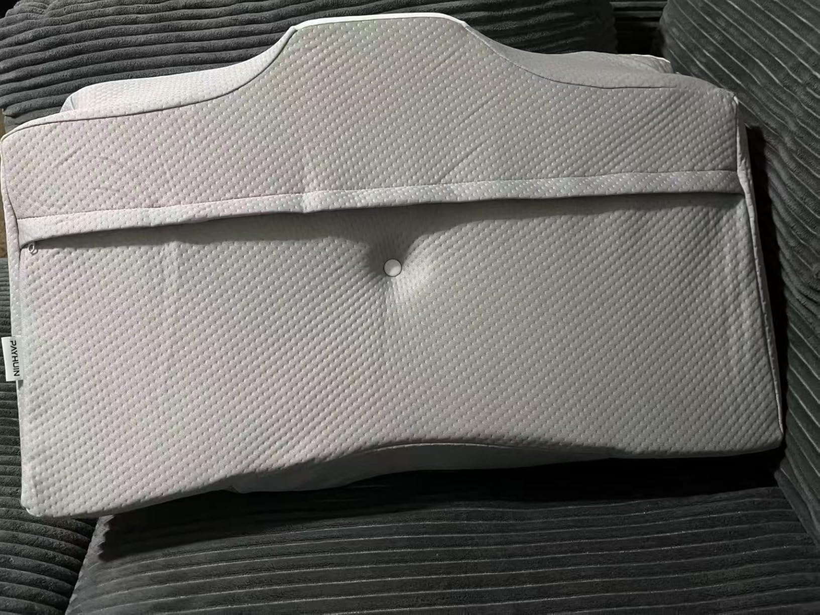 Cervical Neck Pillow, Memory Foam Pillows for Neck and Shoulder Pain Relief, 2 Heights Ergonomic Pillow with Breathable Ice Silk Cover, Neck Support Pillow for Side Sleepers, White customer photo 1