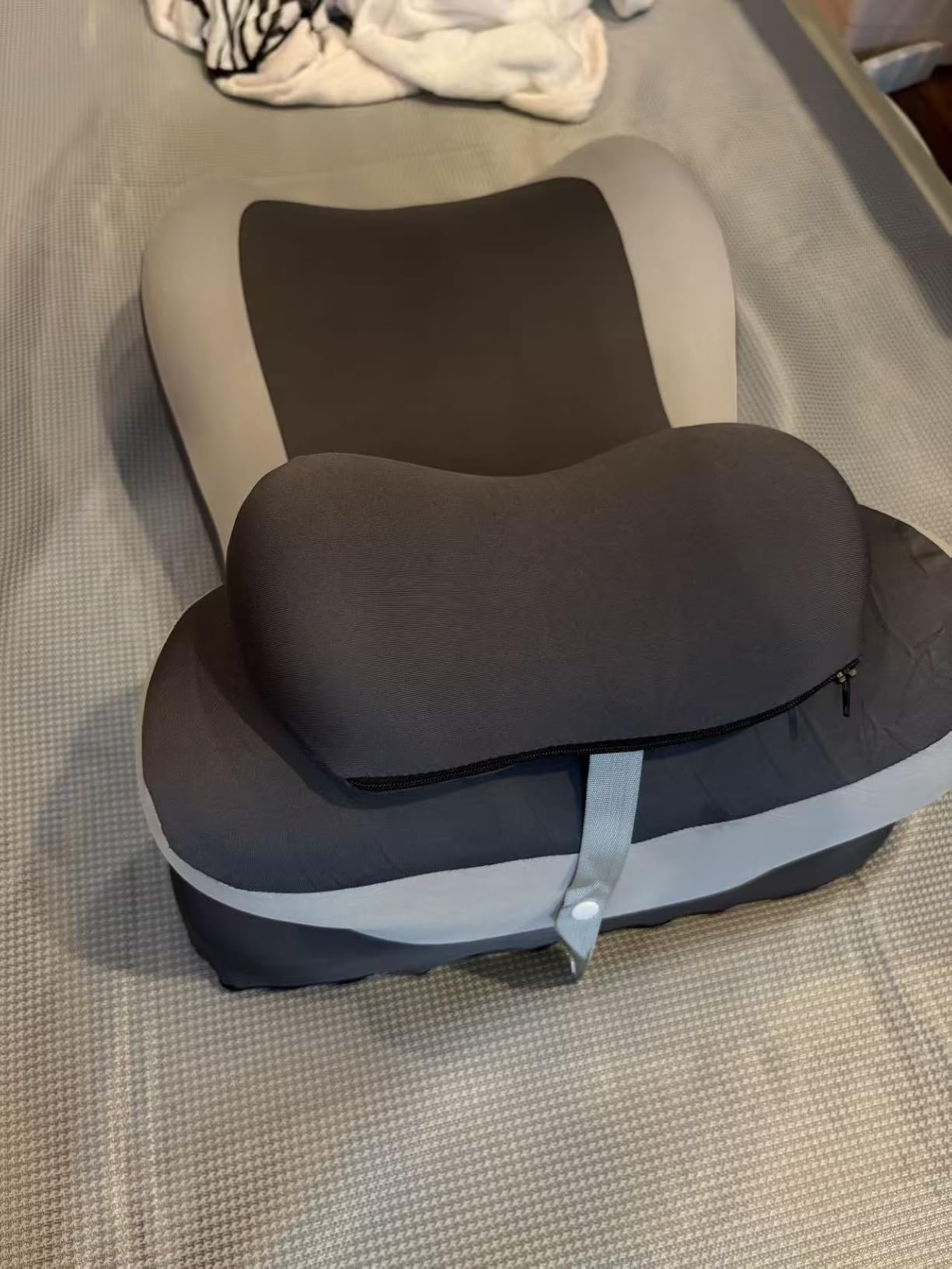 Ergonomic Reading Pillow Memory Foam Wedge Pillow Adjustable Neck Pillows1 | Multi-Positional Support Cushion for Stomach Sleepers and Sedentary with Removable Washable Cover Gray customer photo 1