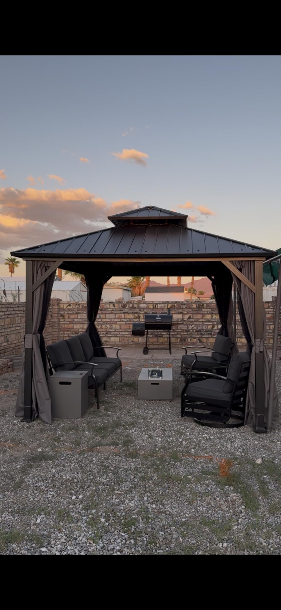12' x 16' Cedar Wood Gazebo, Outdoor Permanent Wooden Gazebo Pavilion customer photo 2