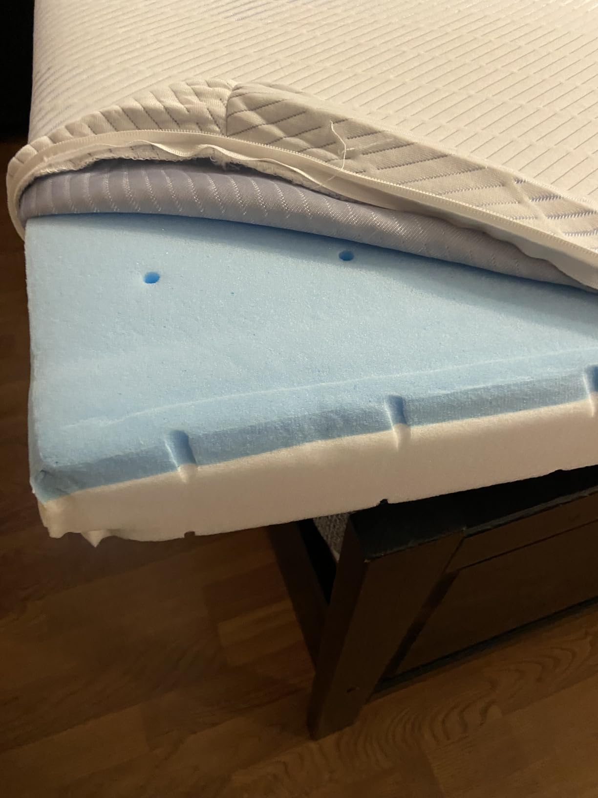 BedStory 3 Inch Queen Size Firm Mattress Topper, No Odor | High Density Memory Foam Bed Pad for Back Pain Relief, Cooling Skin-Friendly Cover, CertiPUR-US Certified customer photo 2