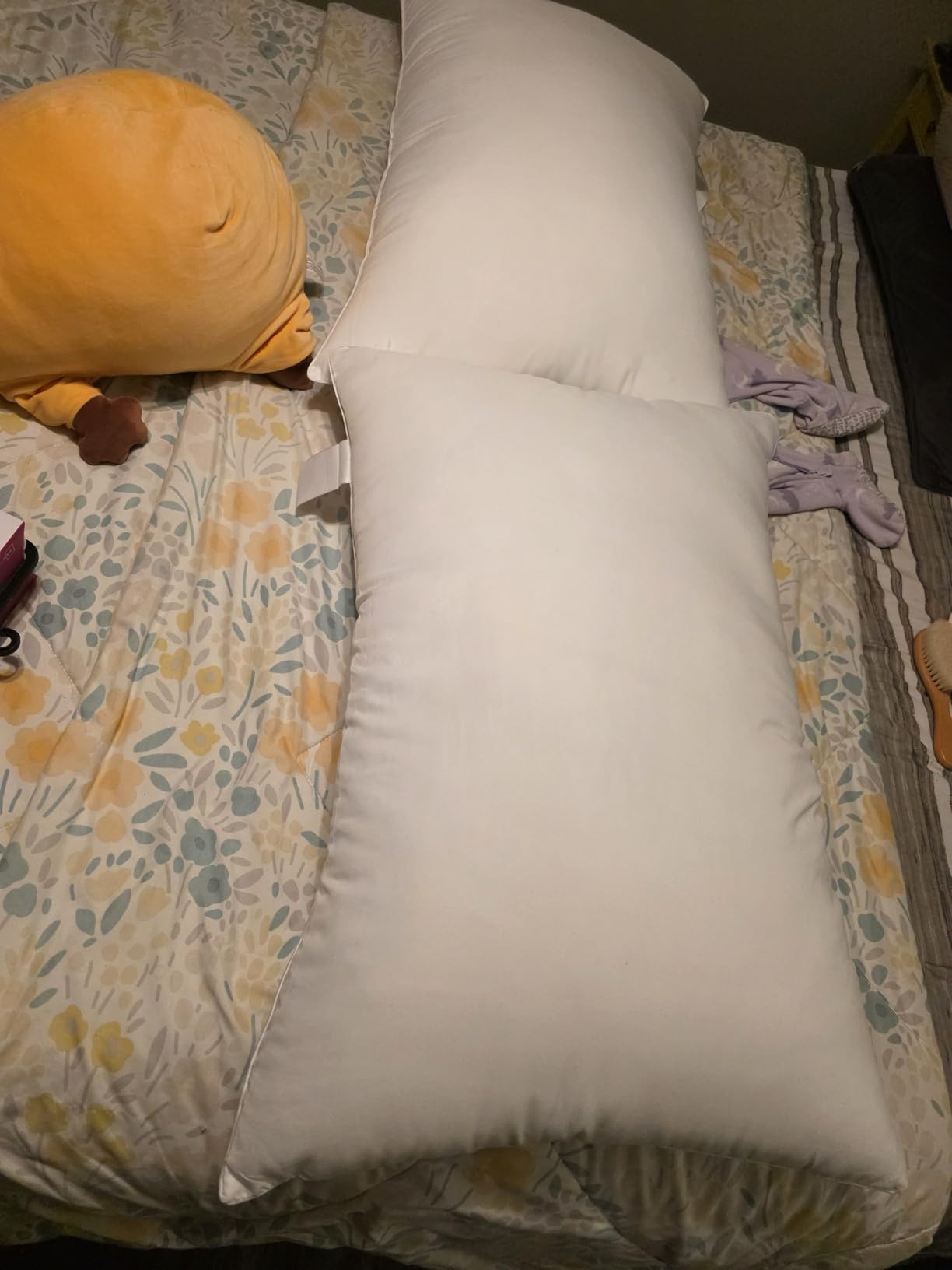 Canadian Goose Down Pillows Queen Size 80% Goose Down and 20% Goose Feathers, 1650+ Fill Power White Down Pillow with 800 Thread Count Cotton Shell, Ultra Comfort Bed Pillows (White 20