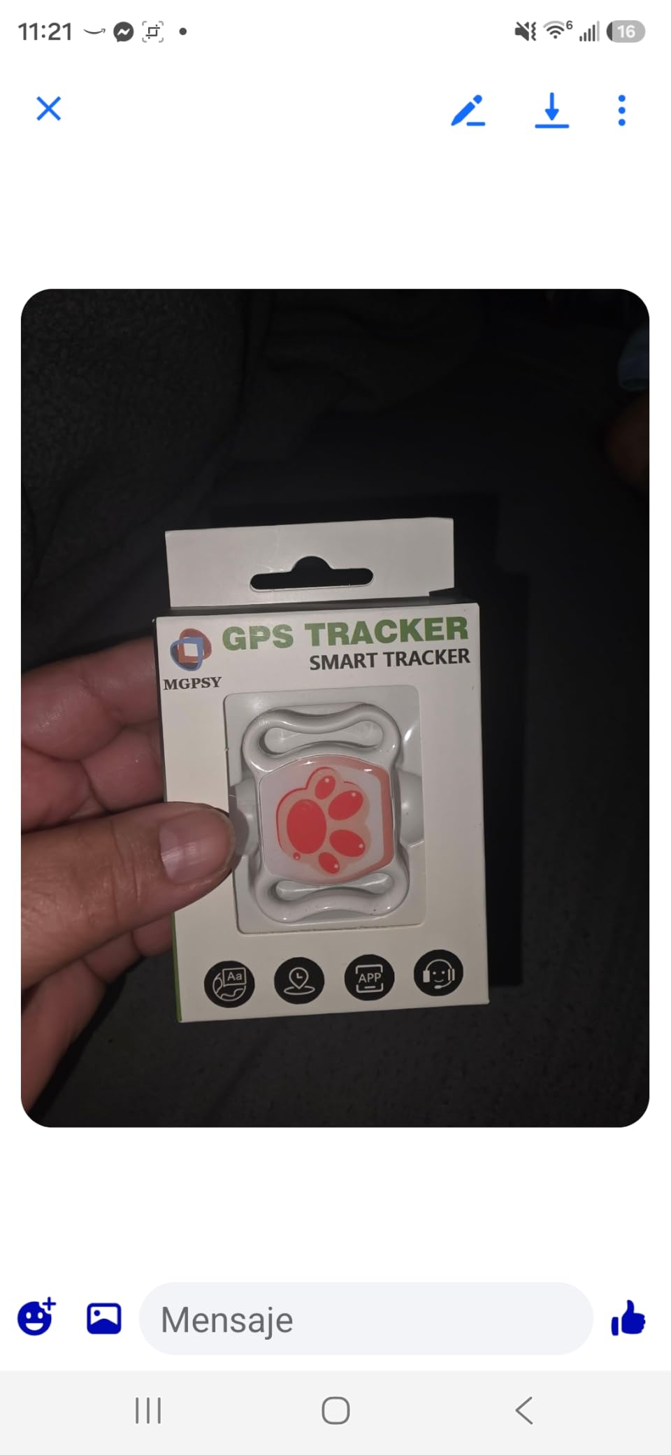 GPS Tracker for Dogs, Smart Dog Tracker with Real-Time Location, for Android and iOS No Monthly Fee & No SIM Card- Pet Location Tracker with Holder, IP68 Waterproof, Indoor & Outdoor Pet Safety Use customer photo 1