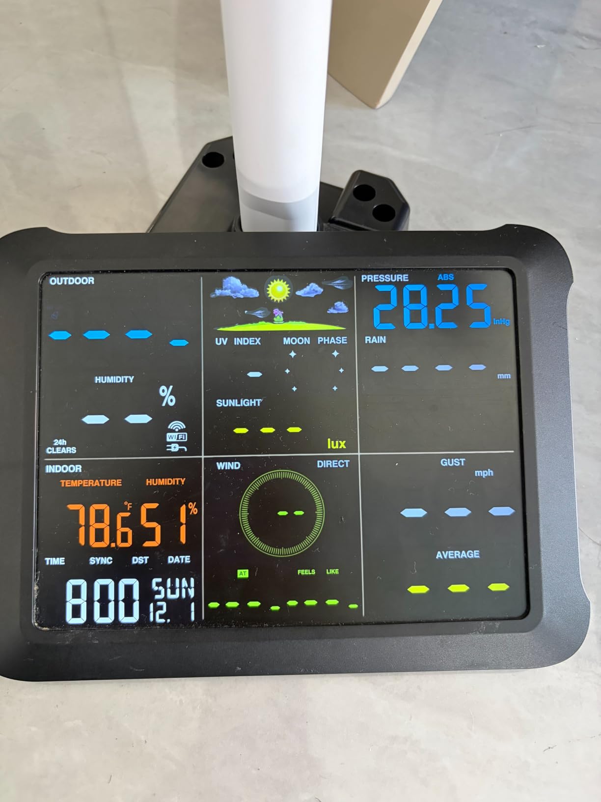 Weather Station 12-in-1, Wireless Weather Station with 6.5