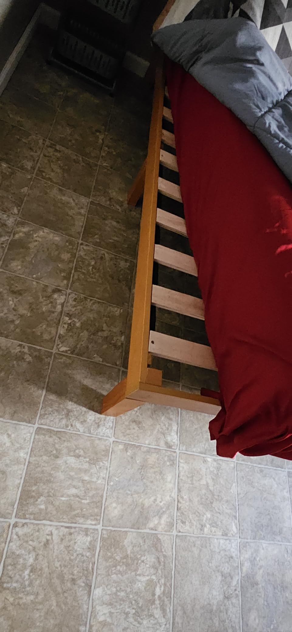 DUMOS Solid Wood Platform King Size Bed Frame, 12inch Wooden Mattress Foundation with Sturdy Wood Slat Support, No Box Spring Needed, Under Bed Storage, Natural Pine customer photo 1