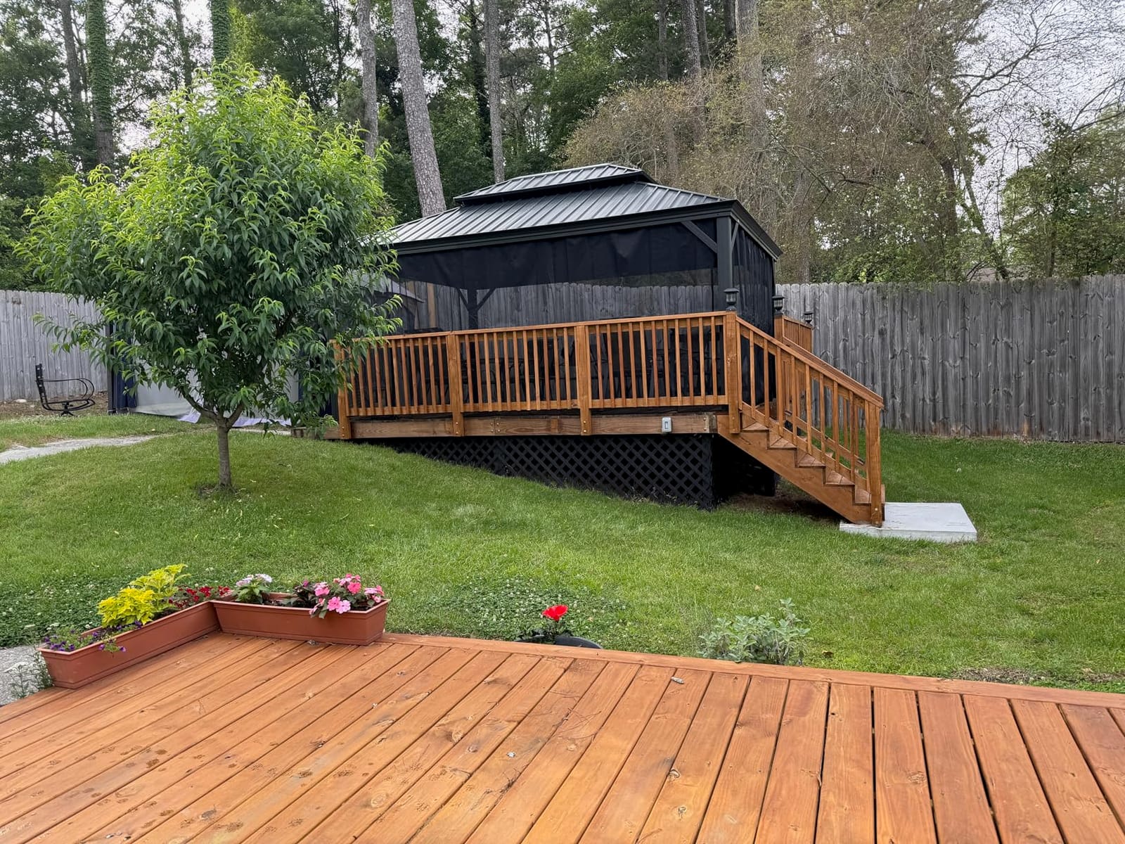 PURPLE LEAF Solarium 12' x 16' with Lights 360° Transparent Solarium, Grey customer photo 2