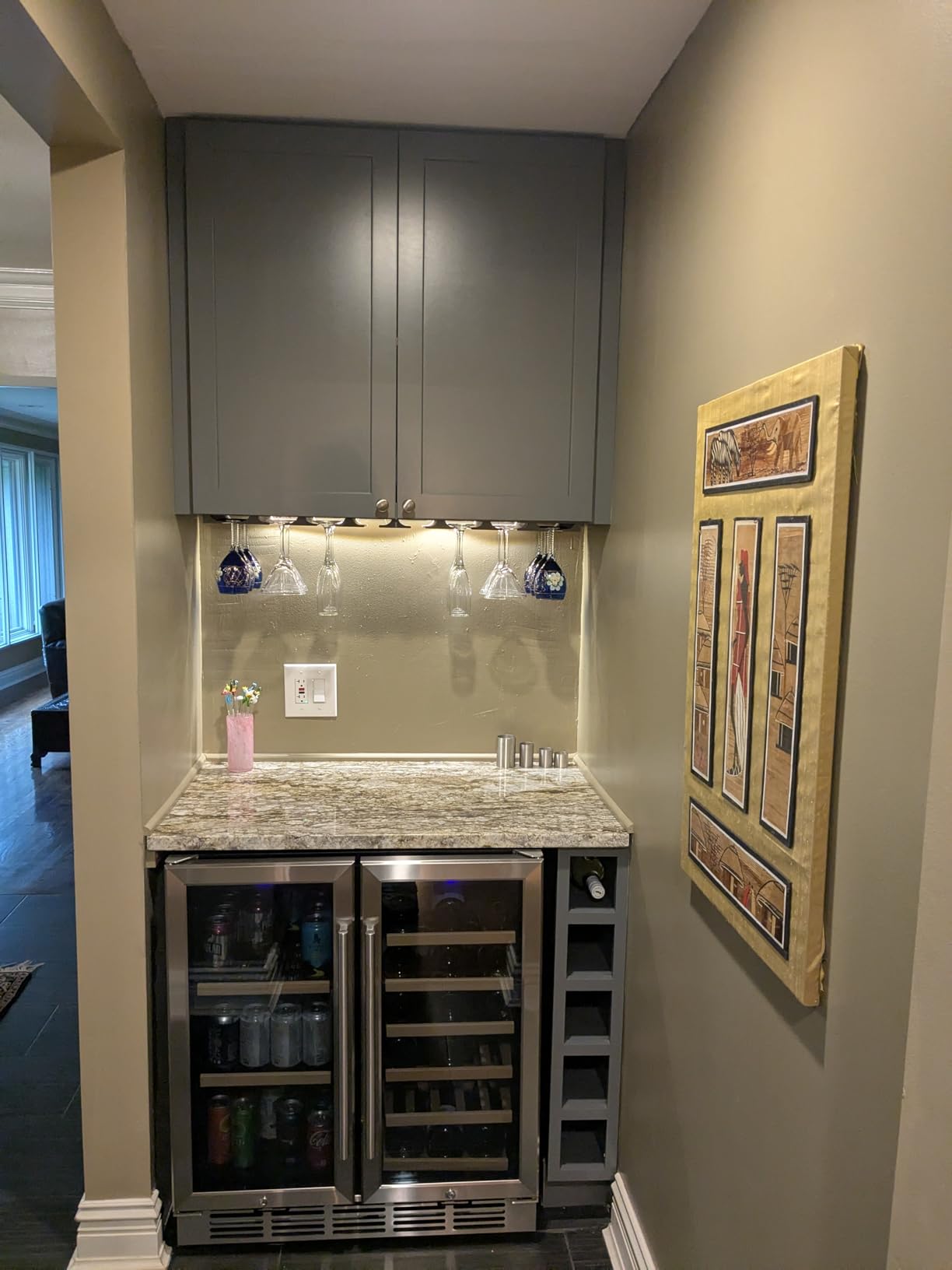 FoMup Wine Fridge Dual Zone, Freestanding Wine Cooler Refrigerator 180 Bottles Large Capacity with Sliding Rail Wooden Shelves and Door Lock, Black customer photo 2