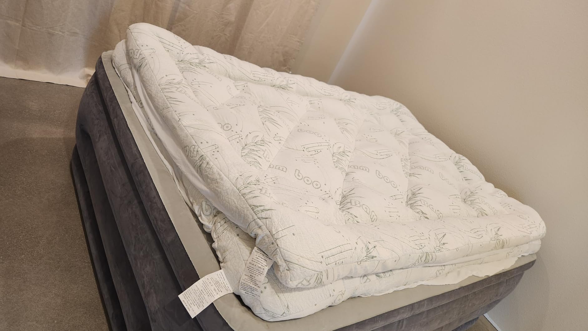 Queen Mattress Topper, for Side Sleepers, Hot Sleepers & Back Pain Relief | Breathable Air Layer Pillow Top Mattress Topper, 1700 GSM Shredded Memory Foam Fill, Elastic Deep Pocket customer photo 1