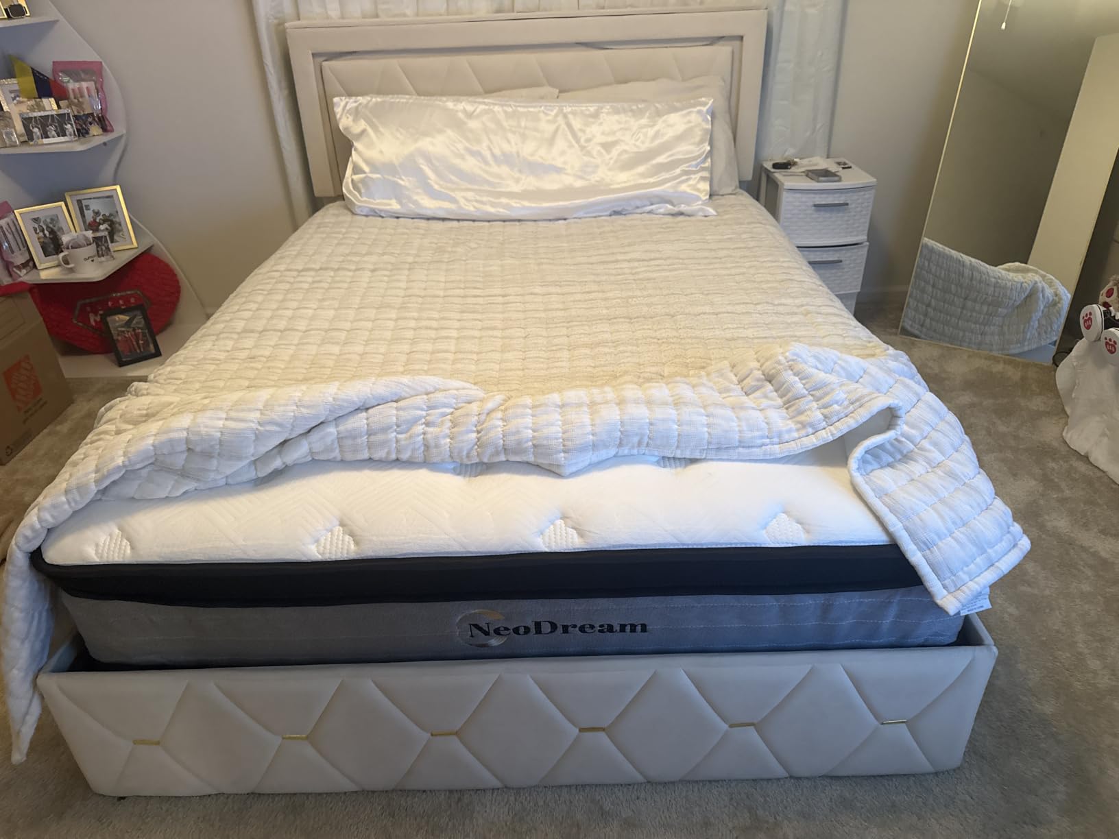 Queen Mattress, 12 Inch Hybrid Queen Size Mattress in a Box | Memory Foam & Individual Pocket Springs, Medium Firm Feel, Motion Isolation, Pressure Relief, Edge Support, help with back pain customer photo 1