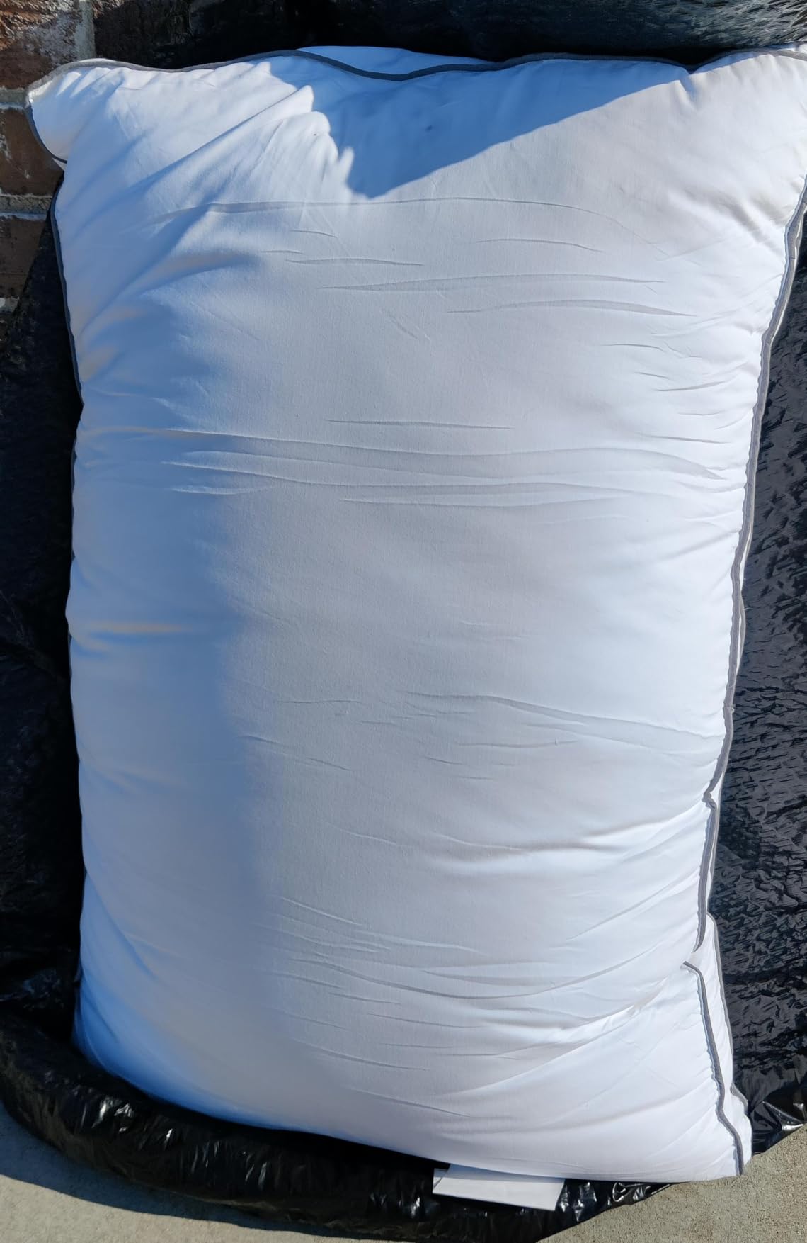 Goose Down Fiber Pillows, Gusseted Pillows Queen Size Set of 2 | Gusseted Goose Down Pillows for Neck Pain, Softness and Support, Relief for Side and Back Sleepers, Luxury Hotel Down Pillows customer photo 1