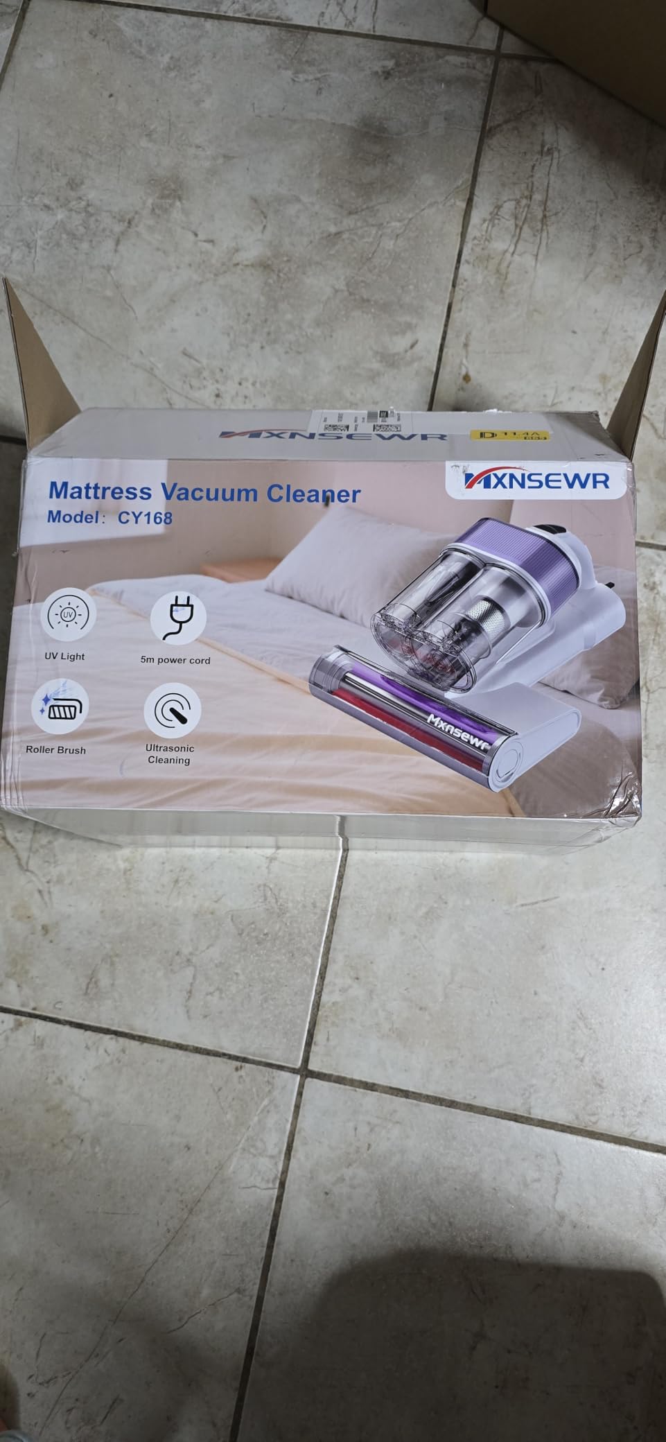 Mattress Vacuum Cleaner, Bed Vacuum with 18Kpa Suction & 253.7nm UV-C Light | 150°F Heat, Ultrasonic, Intelligent Dual Cup, HEPA, One-Click Dust Removal Handheld Vacuums for Bed, Sofa, Carpet, White customer photo 2