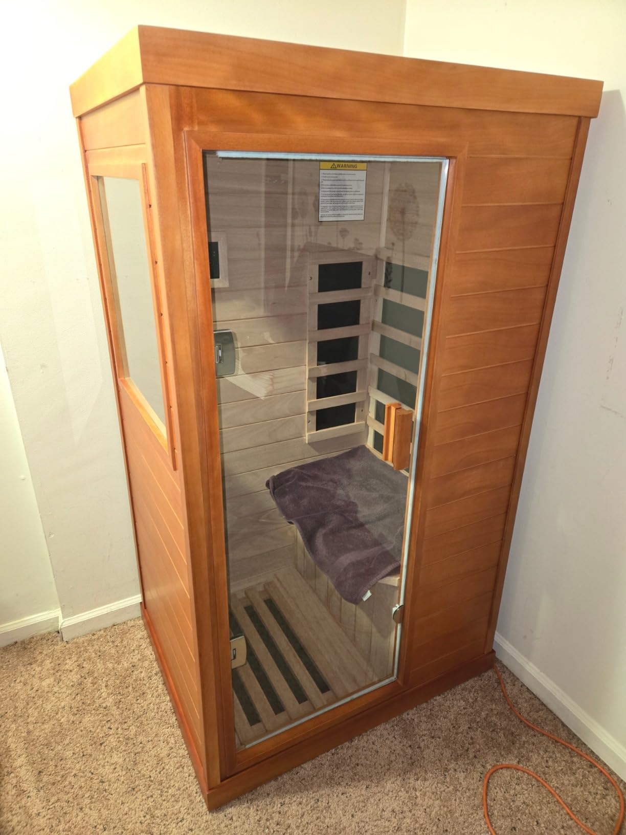 Outdoor Traditional Sauna 4-6 Person 9KW Steam Saunas Barrel customer photo 2