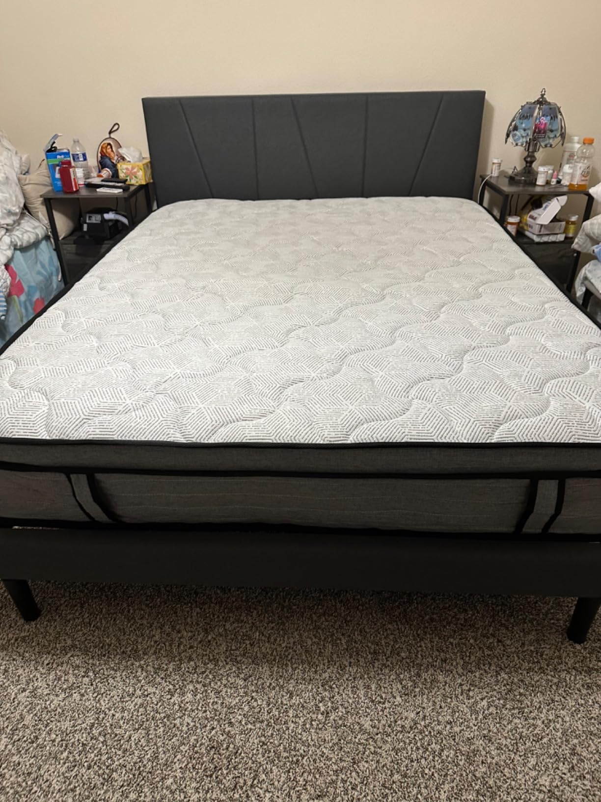 VKT 12 Inch Mttress Queen Size | Memory Foam Hybrid Mattresses in a box, Medium Firm, Pocket Springs for Motion Isolation, CertiPUR-US and Oeko TEX Certified customer photo 1