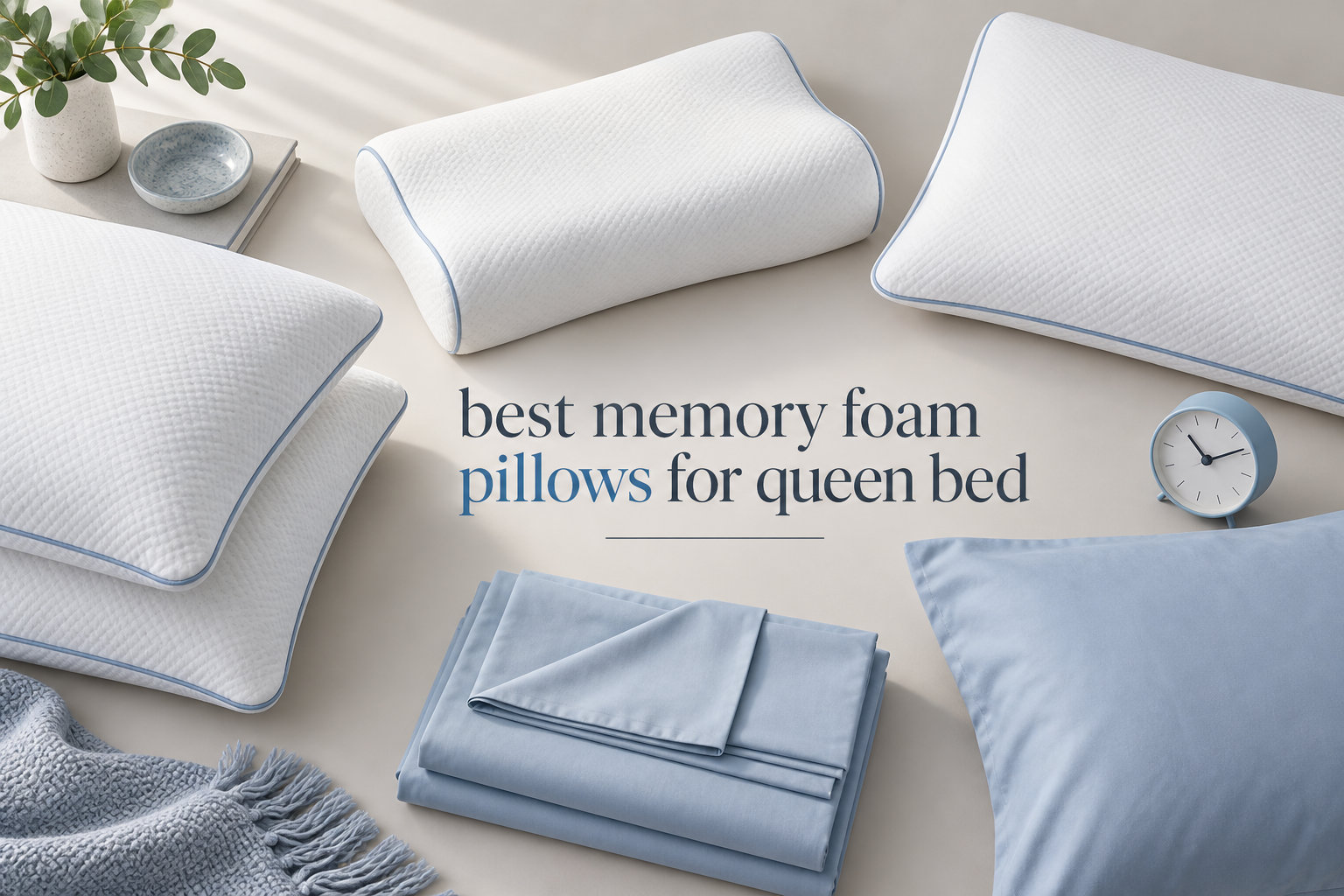 best memory foam pillows for queen bed