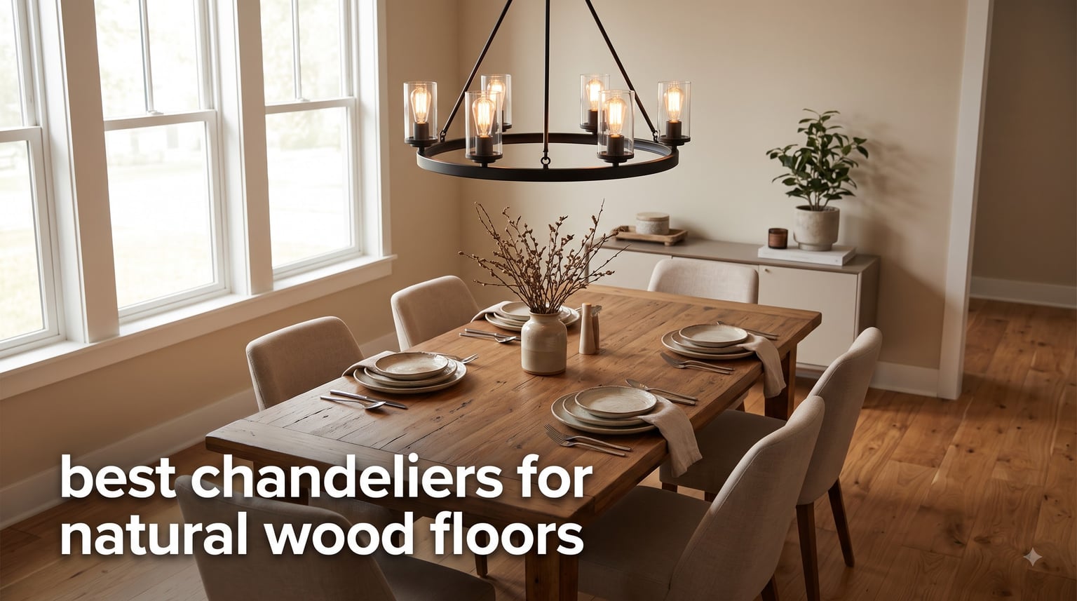 best chandeliers for natural wood floors