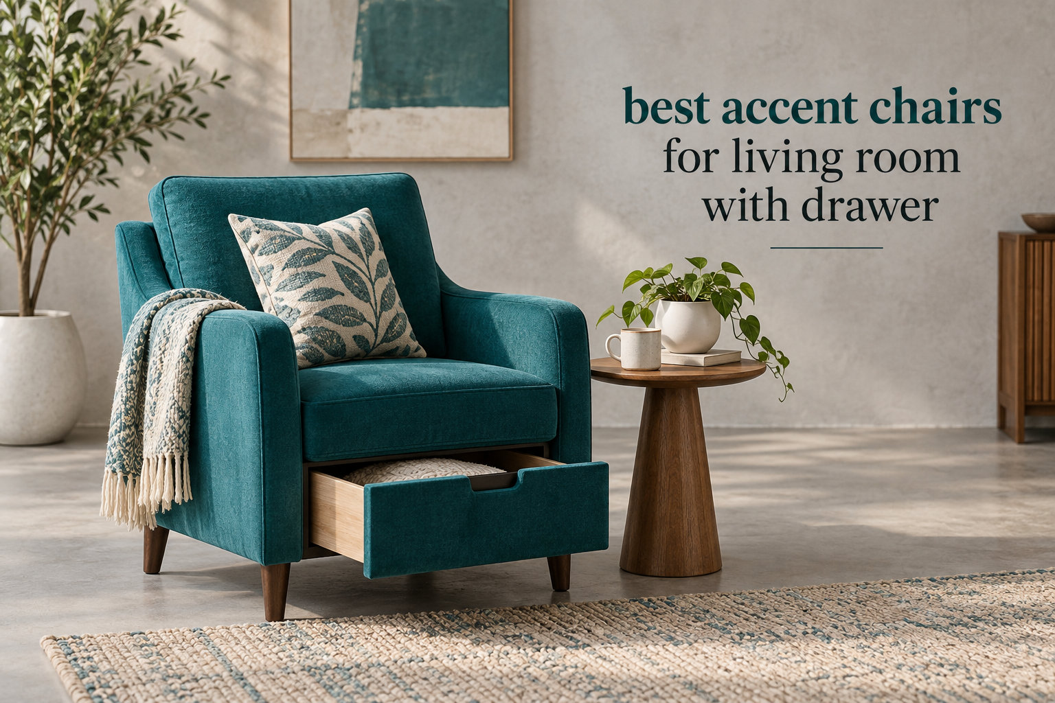 best accent chairs for living room with drawer