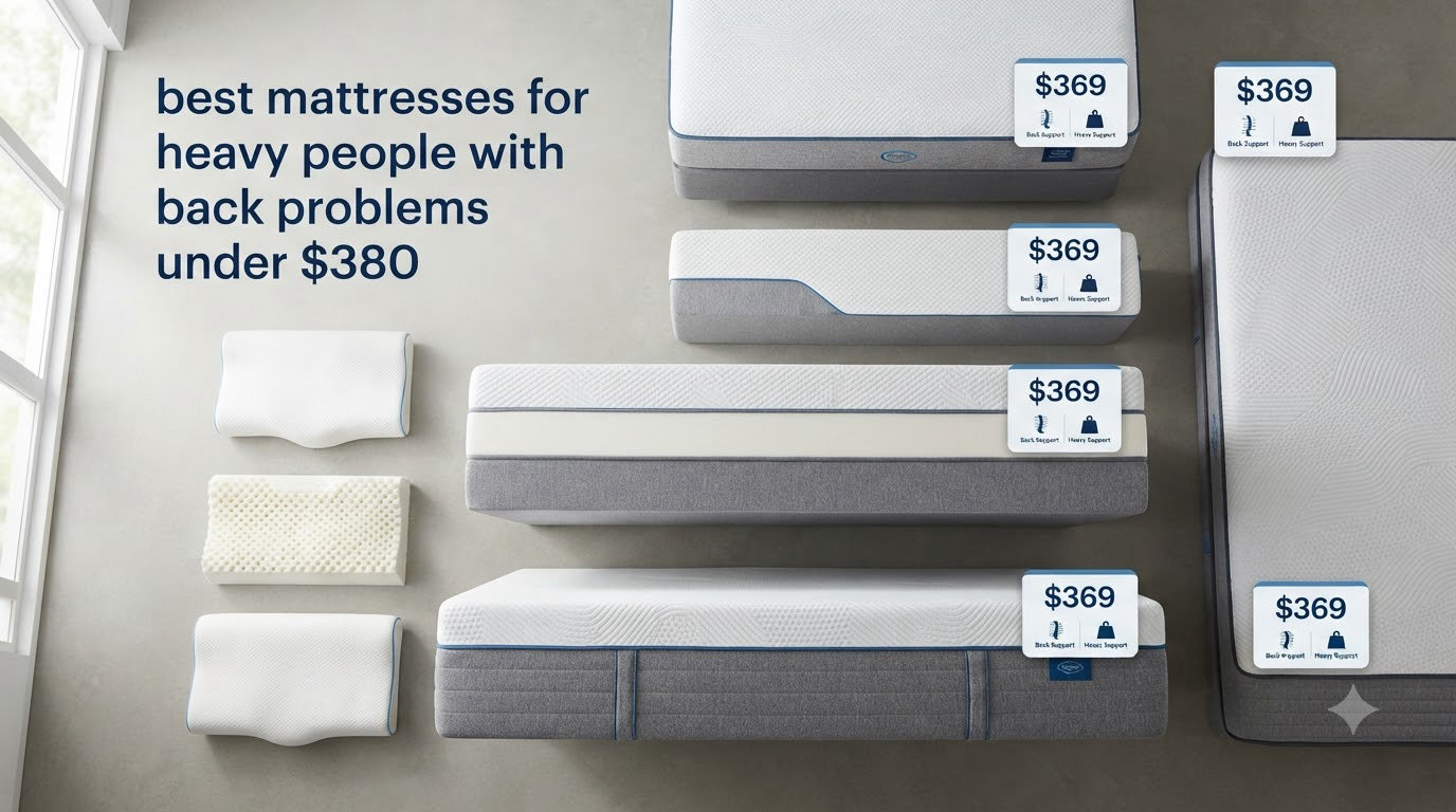best mattresses for heavy people with back problems under $380