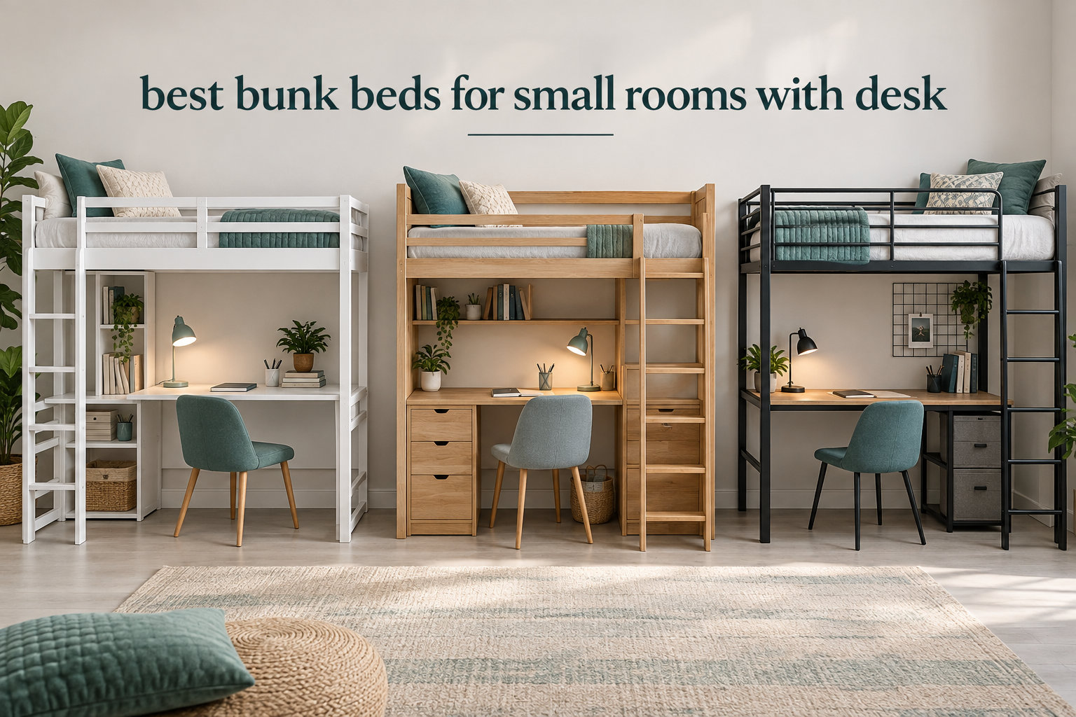 best bunk beds for small rooms with desk