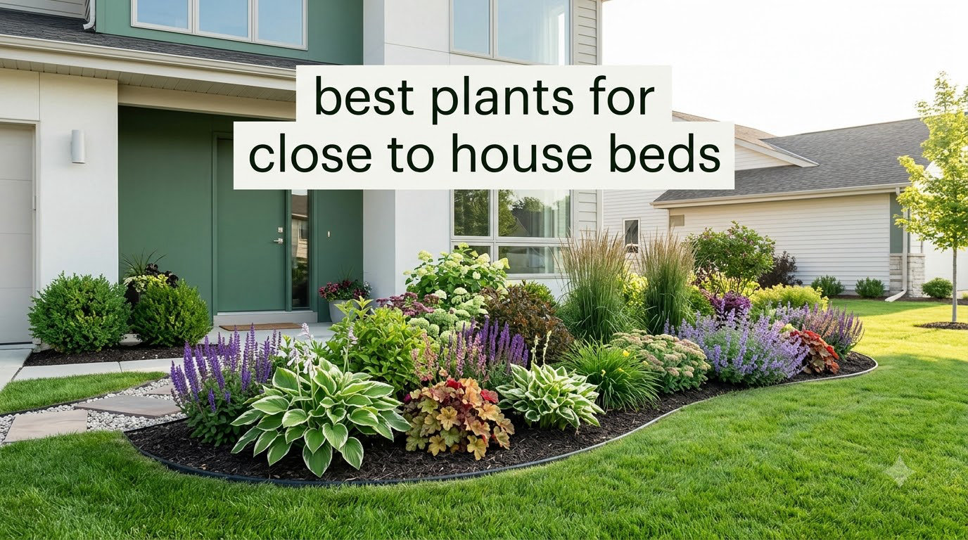 best plants for close to house beds