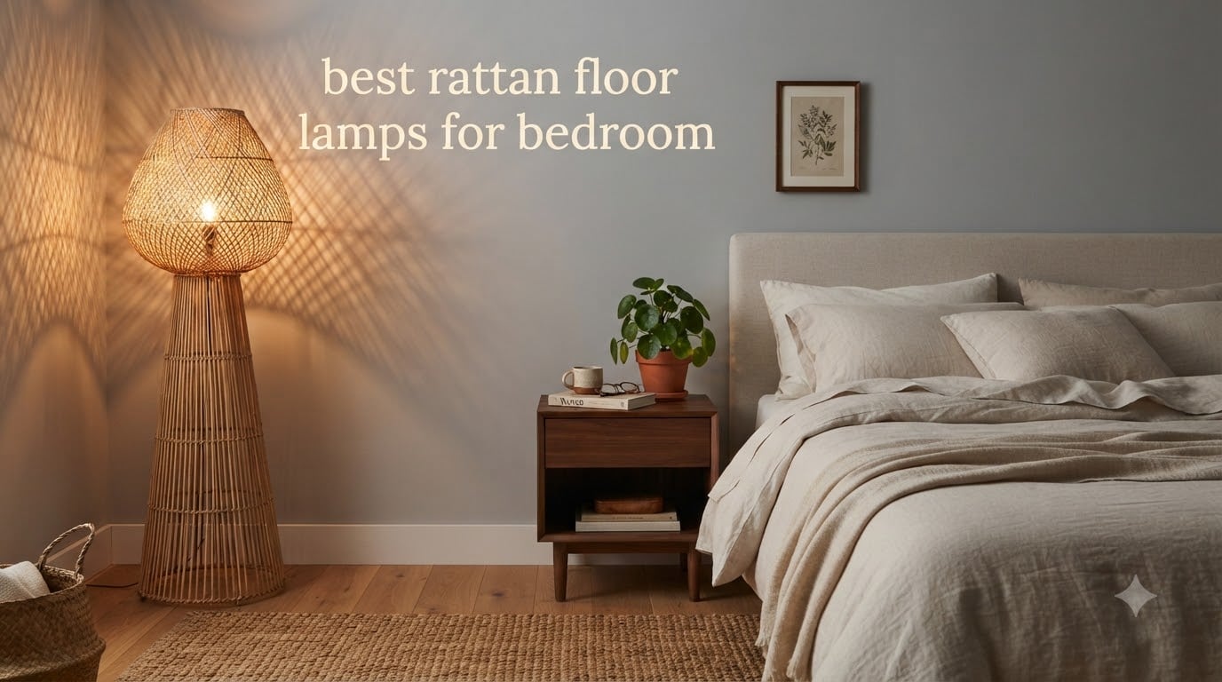 best rattan floor lamps for bedroom