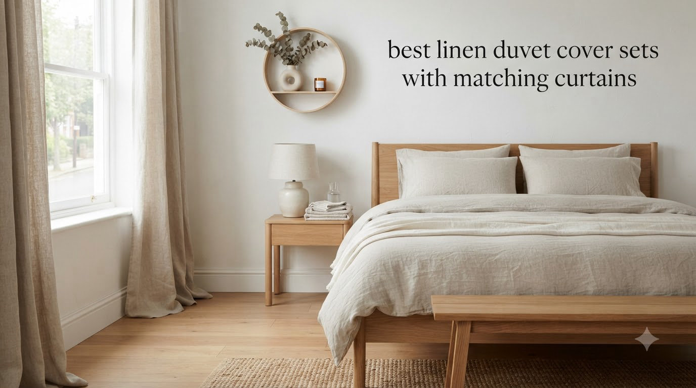best linen duvet cover sets with matching curtains