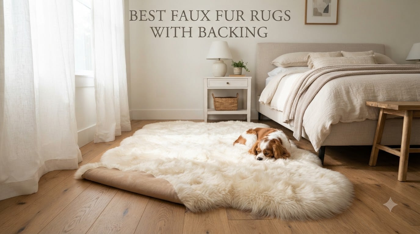 best faux fur rugs with backing
