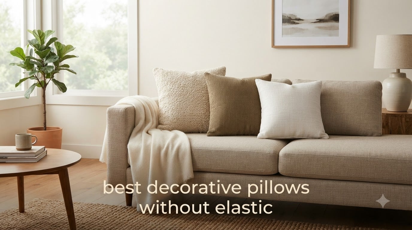 best decorative pillows without elastic