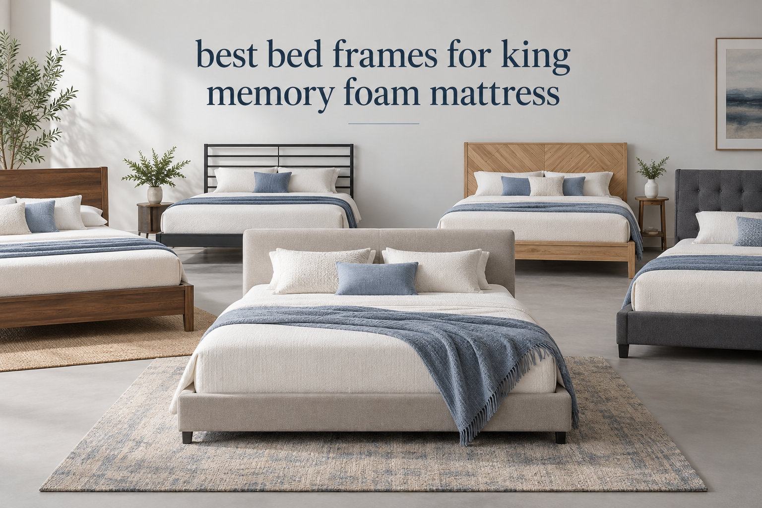 best bed frames for king memory foam mattress