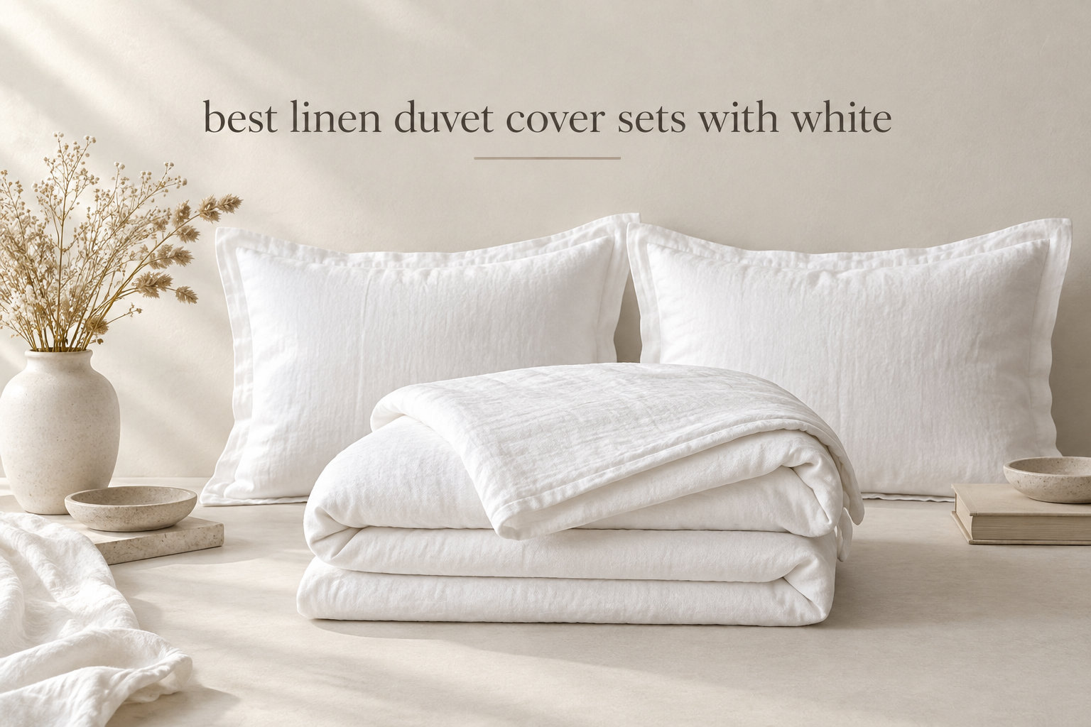 best linen duvet cover sets with white