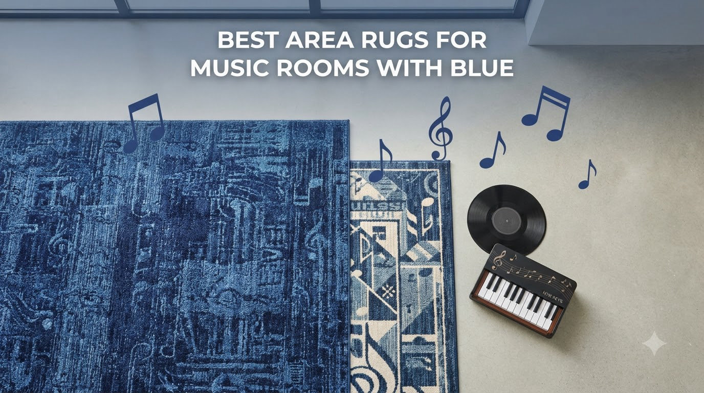 best area rugs for music rooms with blue