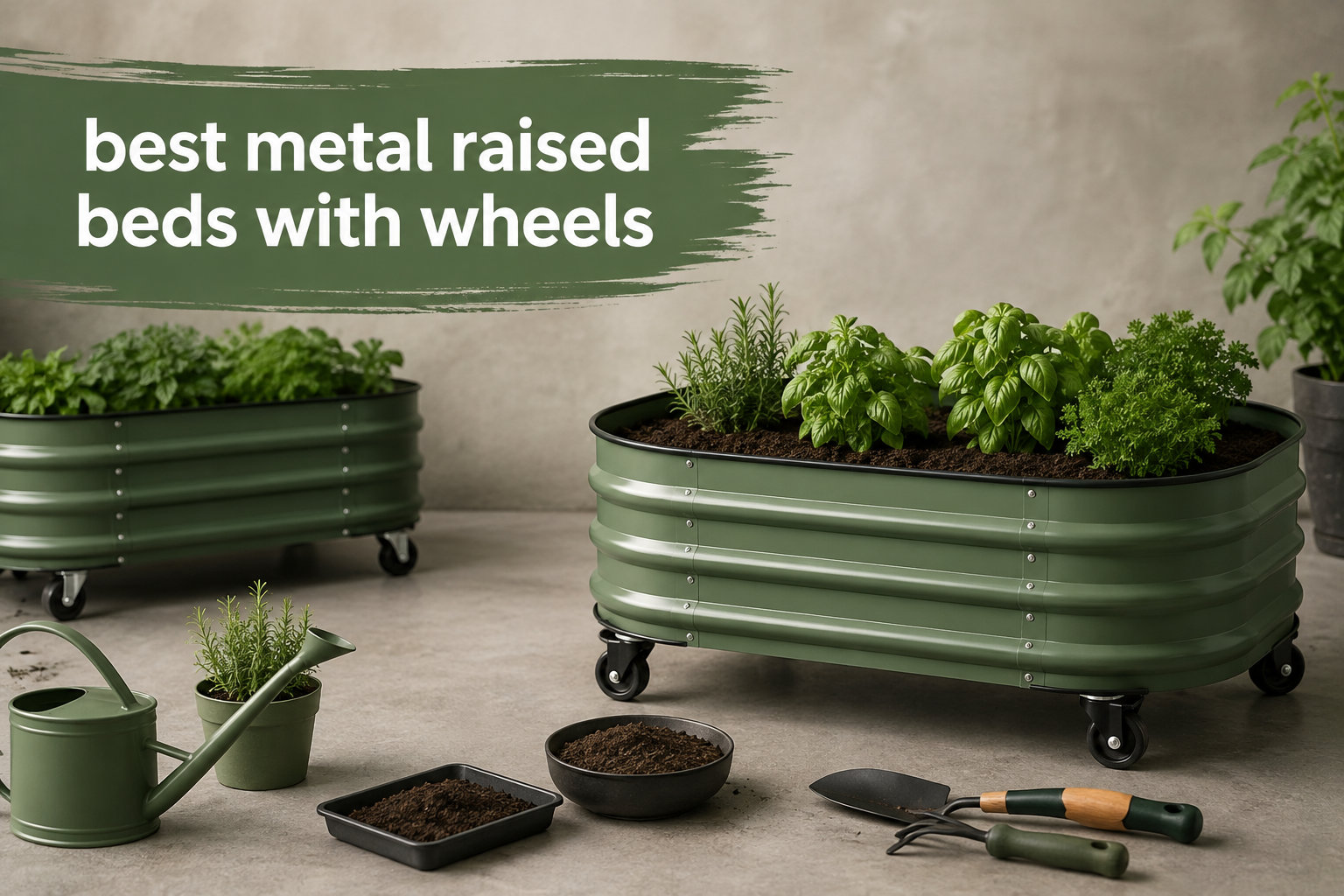 best metal raised beds with wheels
