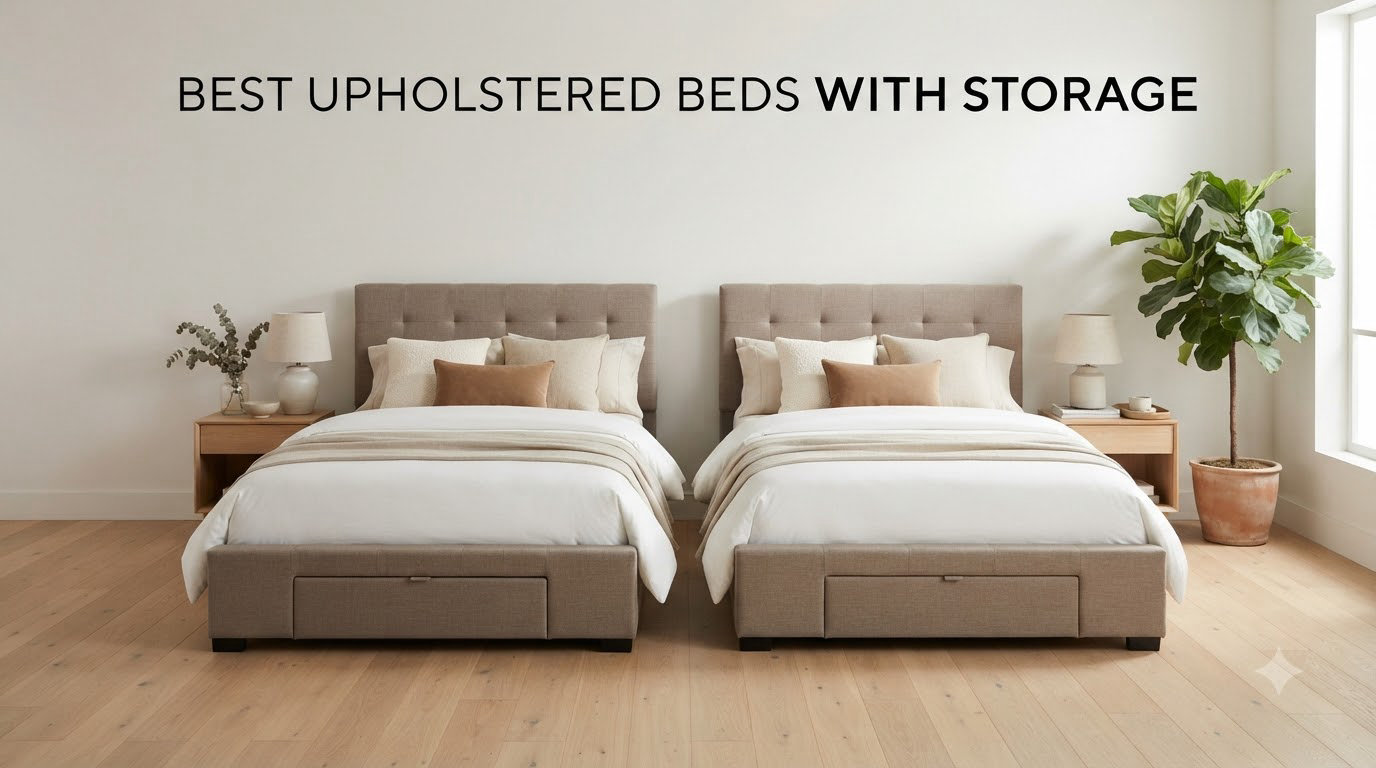 best upholstered beds with storage