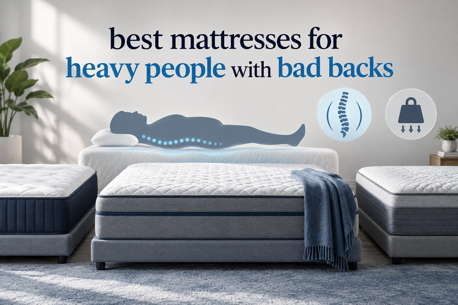 best mattresses for heavy people with bad backs