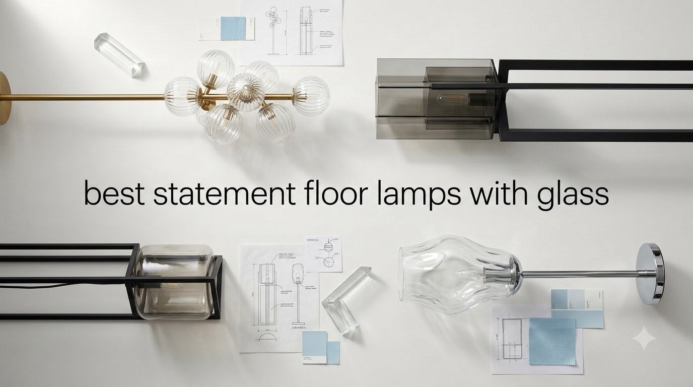 best statement floor lamps with glass