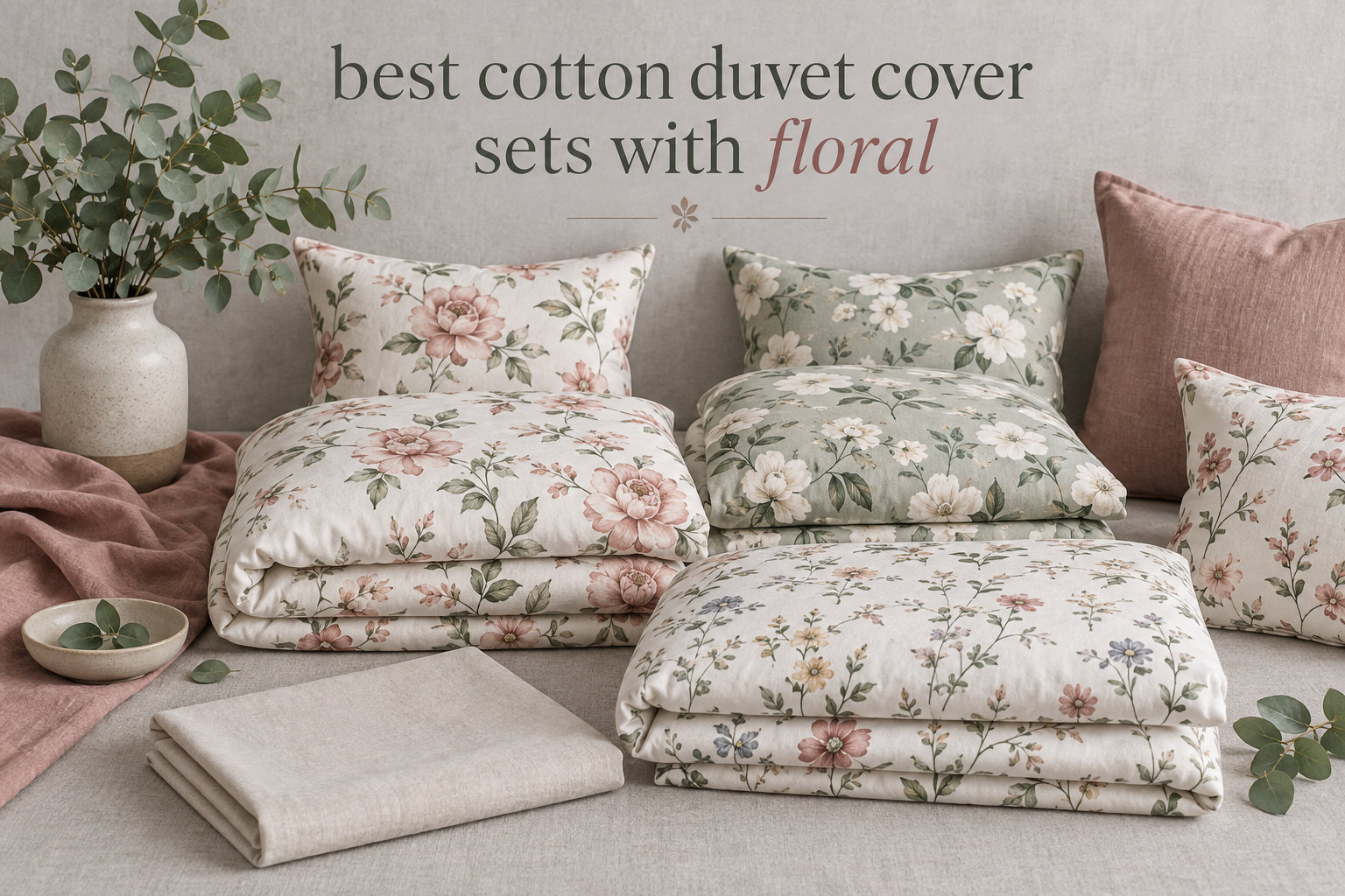 best cotton duvet cover sets with floral