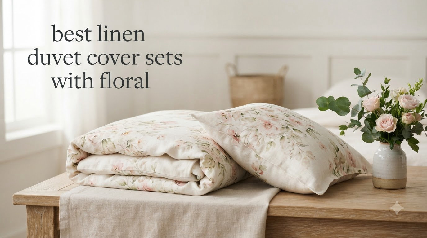 best linen duvet cover sets with floral