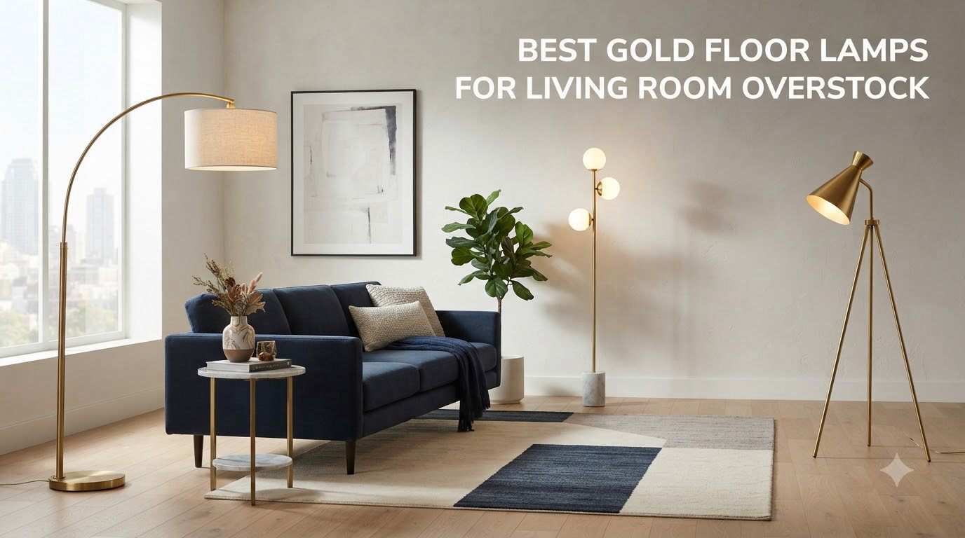best gold floor lamps for living room overstock