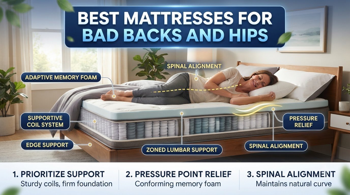 best mattresses for bad backs and hips