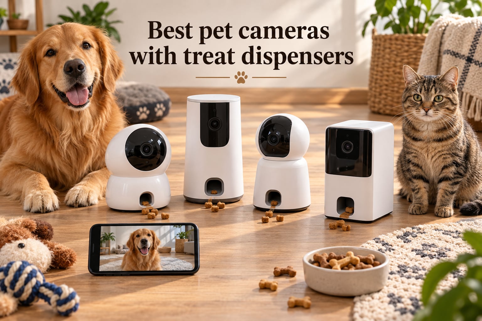 Best pet cameras with treat dispensers