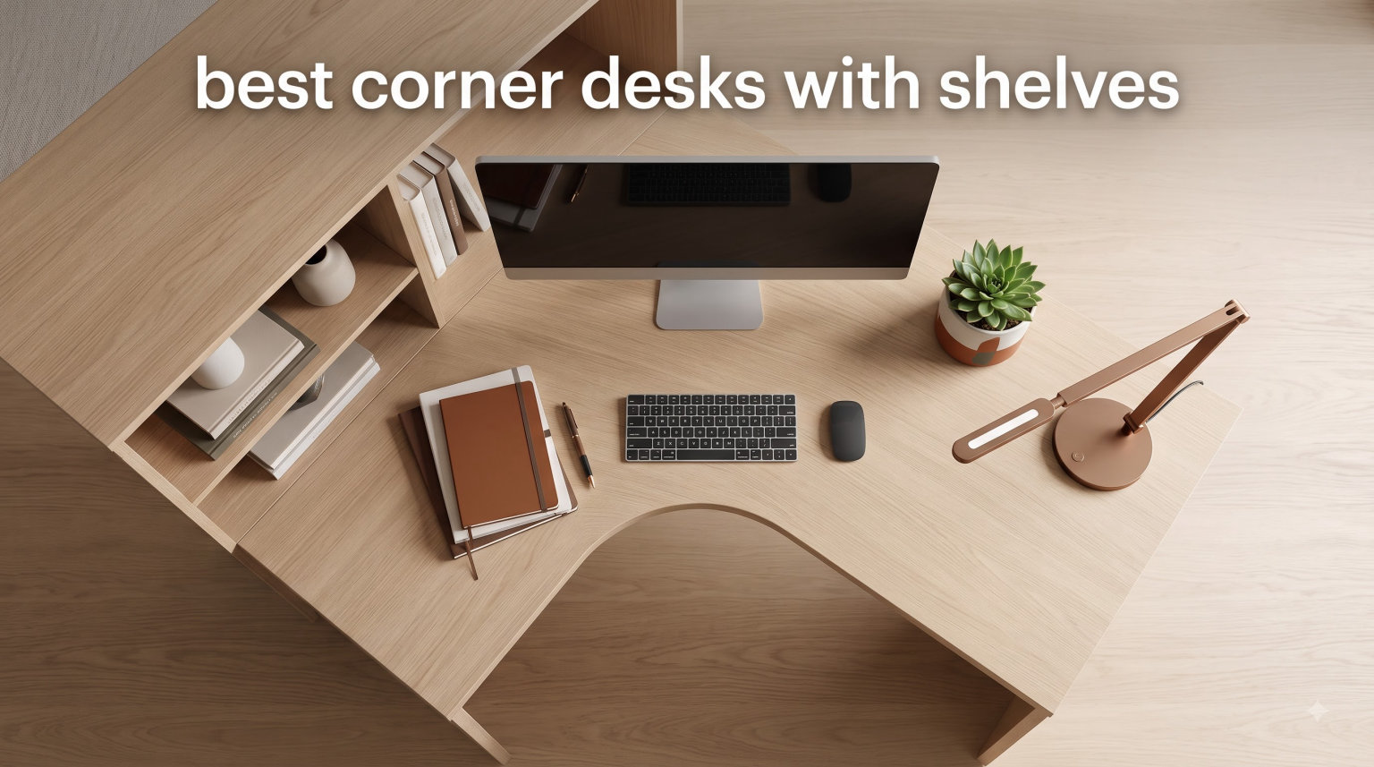 best corner desks with shelves