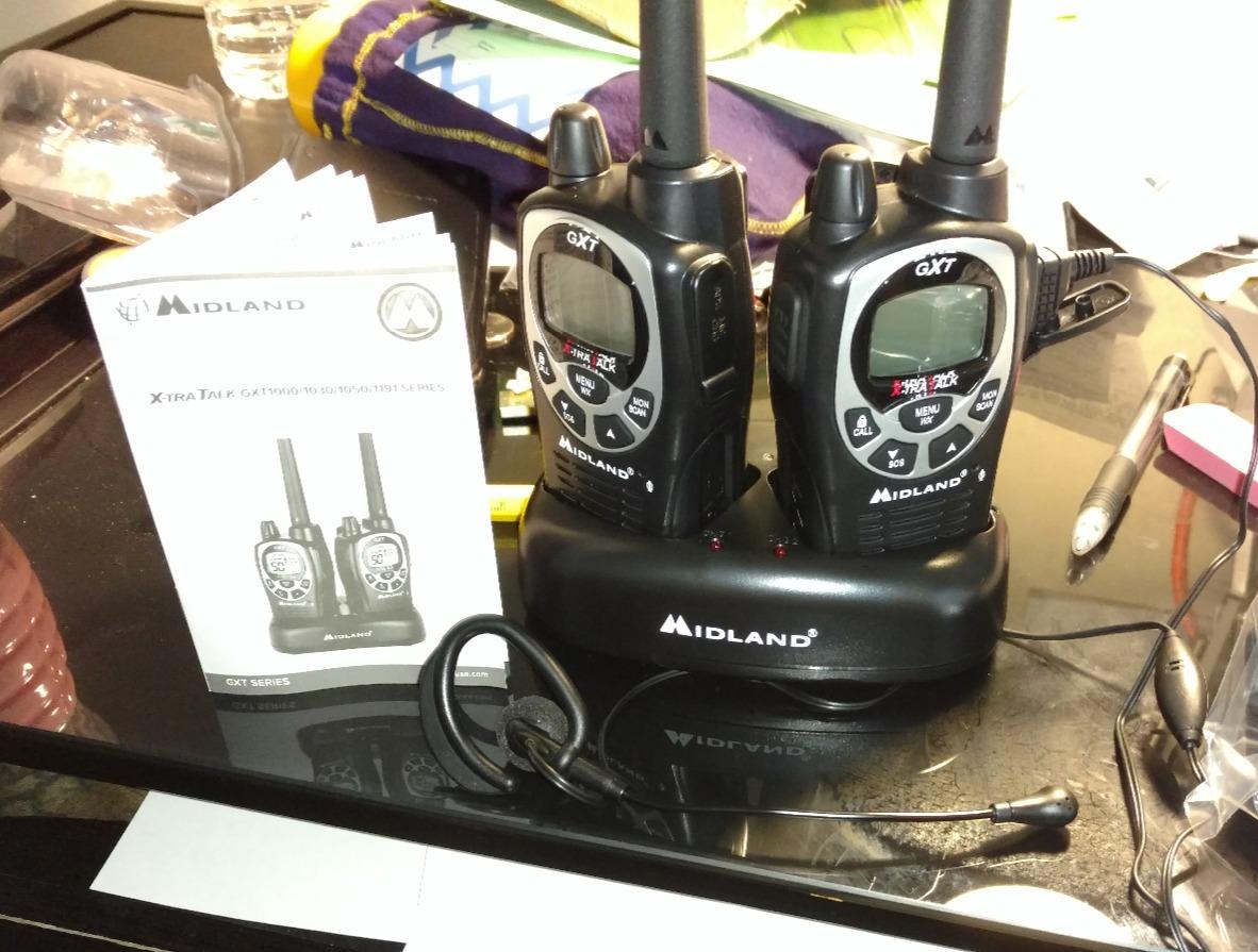Midland GXT1000VP4 GMRS Two-Way Radios with Headsets, Black, 2 Pack customer photo 1