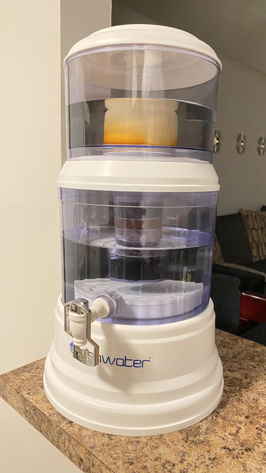 ZENWATER 6-Gallon Countertop Gravity Water Filter System - Portable Alkaline Filtration System - Enjoy Clean and Mineral-Rich Hydration At Home, Office, or Travel customer photo 2