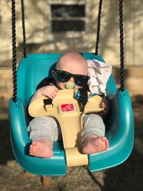 Step2 Infant to Toddler Swing, Baby Outdoor Swing, Backyard Bucket Style Swing Seat, Secure Harness, Outside Weather-Resistant Rope, Attach to Playset, For Toddlers 9 Months -3 Years Old customer photo 1